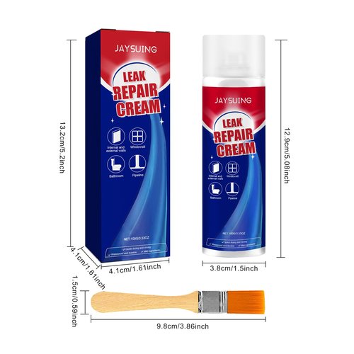Inbuyus Leak Sealant Spray,Leak Repair Waterproof Sealant Spray with Brush,Patch Sealers for Exterior Wall Gap Repair Works on Most Materials (1PCS)
