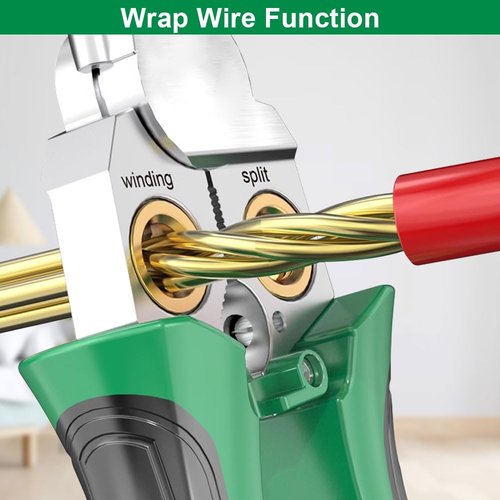 8 in 1 Wire Stripper with Voltage Tester, 2025 New Multifunctional Plier Tools, Foldable Wire Stripper Electrical Pliers for Cutting and Pulling Pliers, Durable Crimping Tool for Home Repair (1pcs)