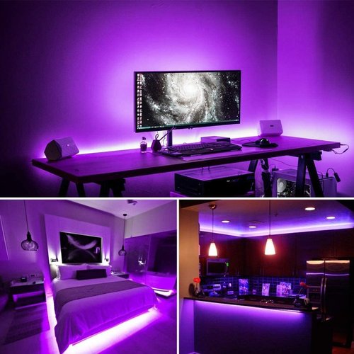 YAYIT 40 Foot Led Black Light Strip Kit, 720 Units Led, 12V Flexible Blacklight Fixtures, Non-Waterproof
