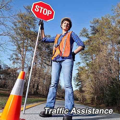 KAYGO High Visibility Safety Vest 1-Inch Reflective Strips Front/Back, KG0008, Breathable Mesh, One Size, Unisex