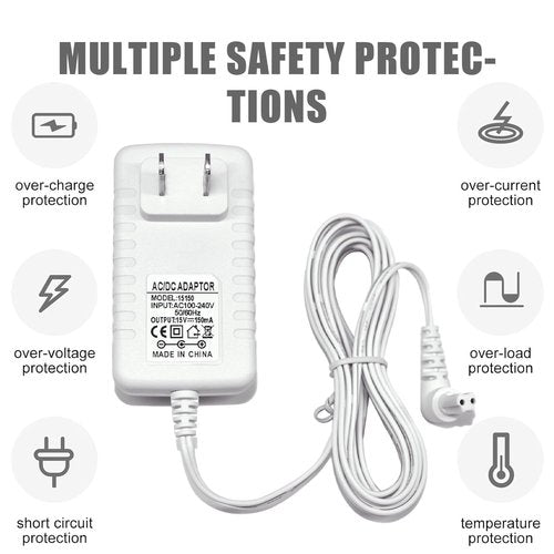 15V Charger for Black and Decker Dustbuster Handheld Vacuum Replacement Charger Power Cord.