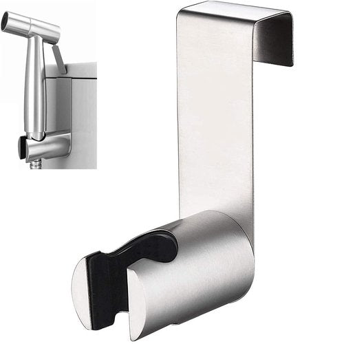 Fat-Cattie Handheld Bidet Sprayer for Toilet, Stainless Steel Bidet Sprayer Holder, Portable Pet Shower, Bathroom Spray Attachment for Personal Hygiene with Hook, Silver