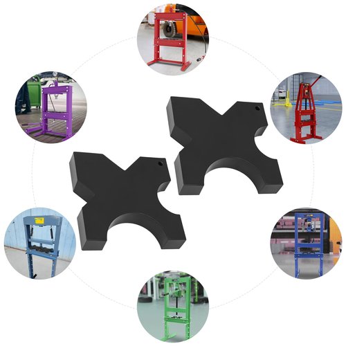 HIFMGHE 2 Pack Arbor Press Plate, 20 Ton and 32 Ton Shop Metal Press Plates, 1"X 5"X 5" H-Frame Hydraulic Shop Presses Plates with 4 Notch for Workshop Factory Use