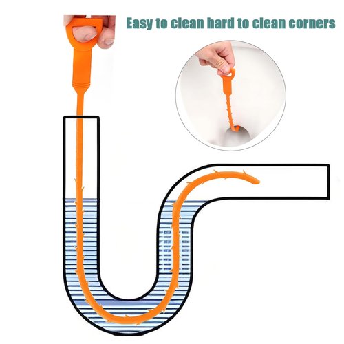 Drain Snake, Drain Clog Remover Tool, 3 Pack Cleaner Hair Remover, Sink Snake for Sewer Kitchen Sink Bathroom Tub Toilet