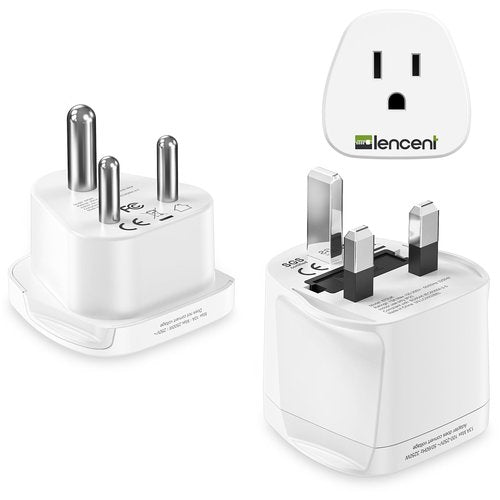 LENCENT Type D and G Travel Adapter Plug Adapter for Maldives Sri Lanka Tanzania Power Adapter Zanzibar Africa Dubai Namibia Ghana India