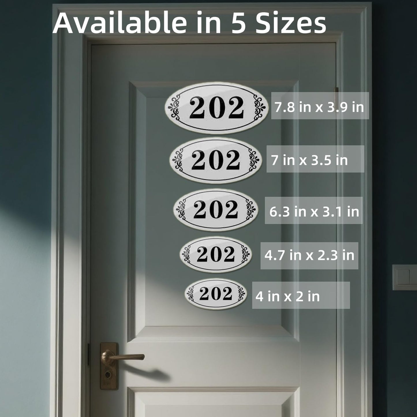 Custom Self-adhesive House Numbers Sign, Personalized Acrylic House Number Modern House Numbers Mailbox Numbers for Outside Address Home Number for Apartments Office Hotel Room