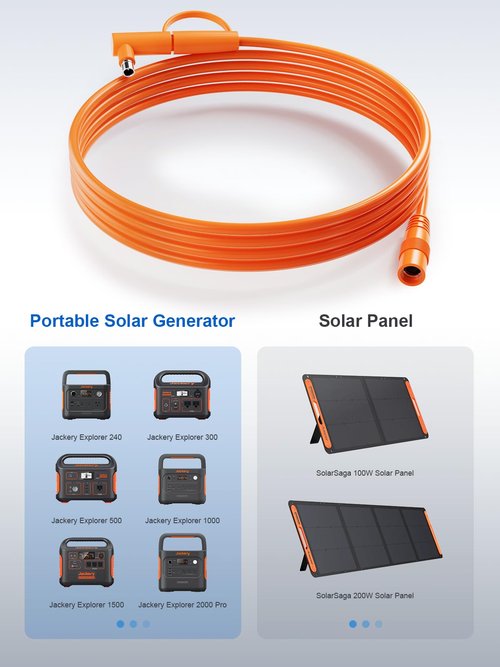 UCANUUP 30 FT / 9.1 Meter 14AWG DC Extension Cable for Solar Panel Compatible with Jackery SolarSaga 100W/200W Solar Panel for Jackery Portable Power Station