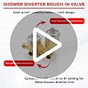 The Door Bull R22000 Brass Universal Rough-In Shower Valve with Diverter - Model R22000
