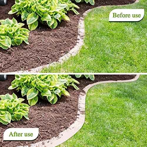 Colwelt Half Moon Edger Lawn Tool, Lawn Edgers with Soft Handle, Manual Lawn Edger for Grass, Borders Sidewalks, Driveways, Gardens, 38-Inch