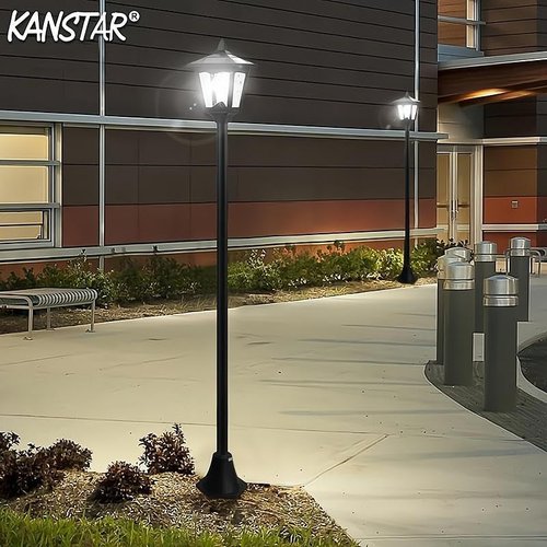 67" Solar Lamp Post Lights Outdoor, Waterproof LED Yard Lights with Auto On/Off, Dusk to Dawn Sensor, Adjustable Height, for Lawn, Walkway, Driveway, Garden, Patio Decoration