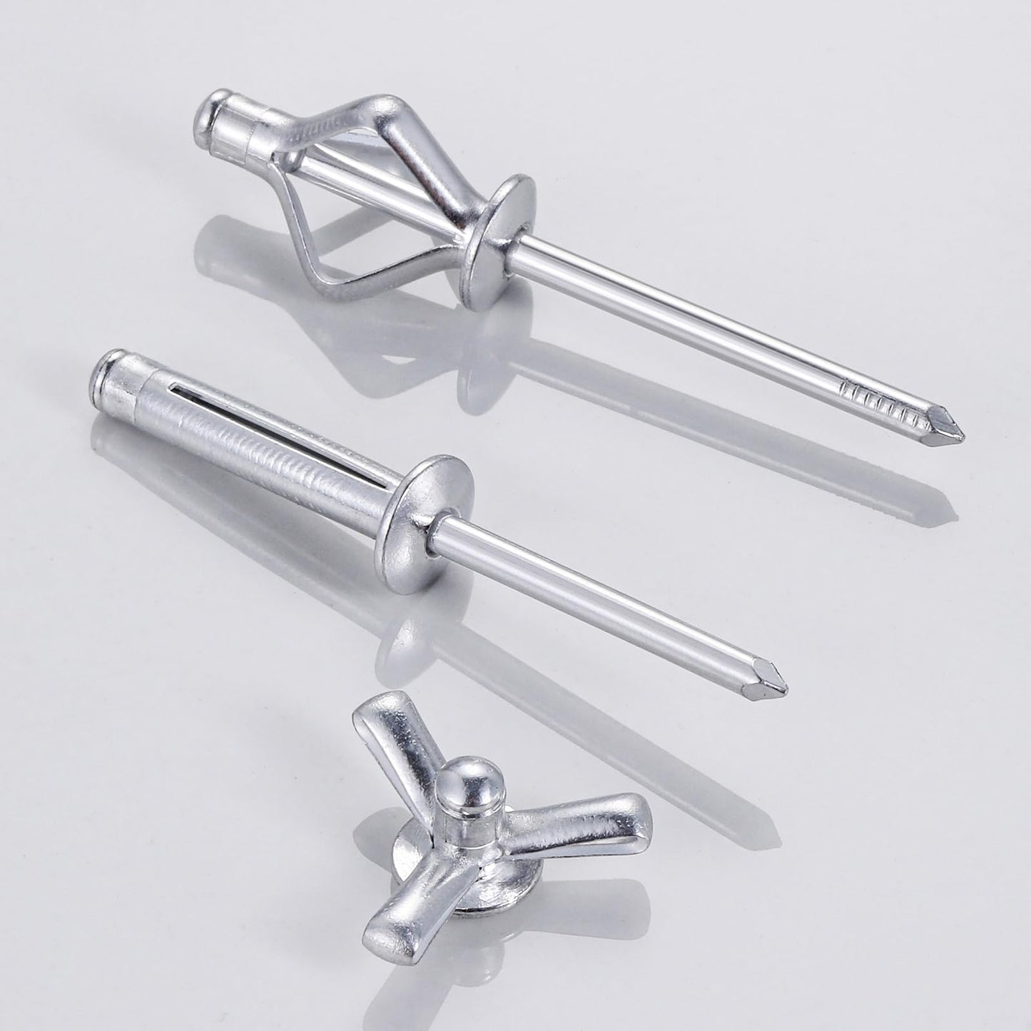 Wensilon (150 pcs) Tri-Fold Rivets Assortment 3/16 * 1，Tri Grip Rivets，Aluminum Blind Rivets Tri Grip Boat Kayak Rivets,Trifold Rivets，Bulb Style Rivets
