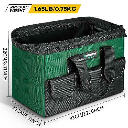 Tool Bag, Green, 31 cm/12 Inches, Made of 1680D Polyester, Ideal for DIY and Craftsmen (12 Inches)