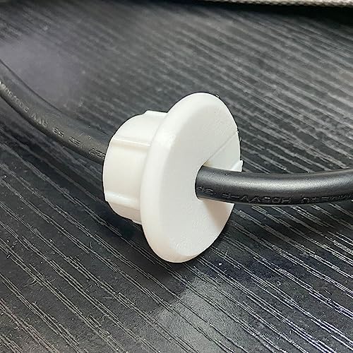 Sactulaz Wall Bushing Grommet for Starlink Dishy Router Ethernet Cable - White, 2 Pack