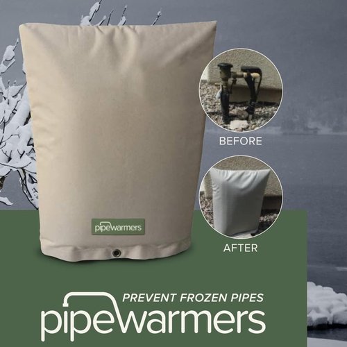 PipeWarmers The Original Pipe Insulation Cover (5˚F) Winter Pipe Insulation (UV-Coated),Pump Cover, Sprinkler Irrigation Valve Cover, Backflow Preventer Freeze Protection (24W X 24H)