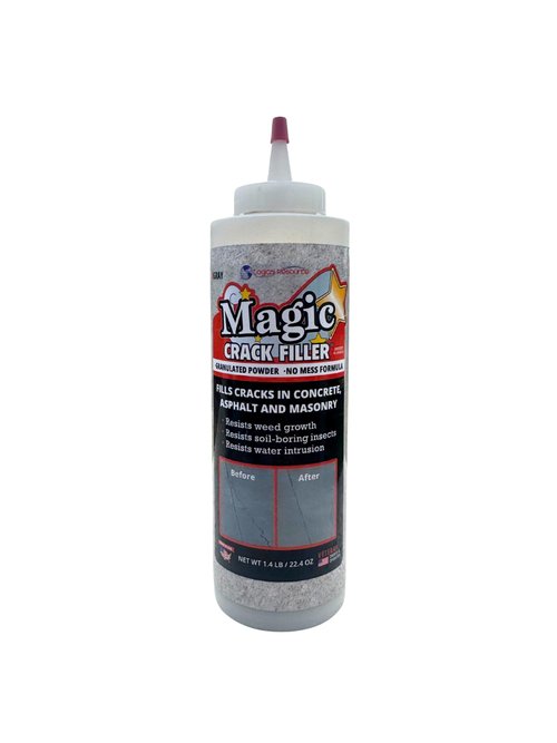 Gray 1.4 LB Magic Crack Filler Bottle - Easy, No-Mess Crack Repair for Concrete, Masonry & Asphalt - Durable & Weather-Resistant