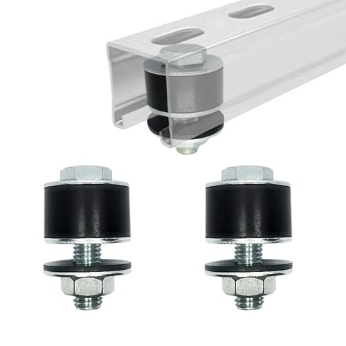 WIKTOPROK 2 Pack Strut Channel Trolley Stopper, Trolley Roller Wheel Limit Trolley Assembly Positioning for 1-5/8" Wide and All 1-5/8" or Taller Strut Channels