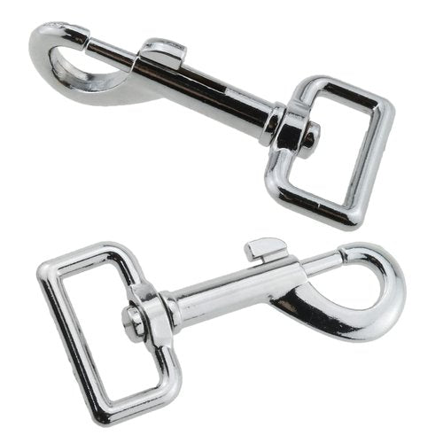 Heyous 4PCS 1" Heavy Duty Chrome Swivel Snap Hooks Trigger Snaps Dog Leash Hook Key Chain Swivel Eye Bolt Snap Hooks Trigger Clip for Linking Pet Leash Collar, Pet Harness, Purse Straps,