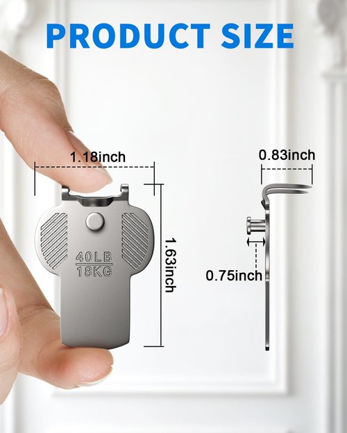 Drywall Picture Hanging Hooks Claw: 15Pcs 40lb Large Wall Picture Frame Hangers - Art Hanging No Damage Heavy Duty Mirror Photo Poster Painting Hanger Hardware Kit - Claw for Decor Room