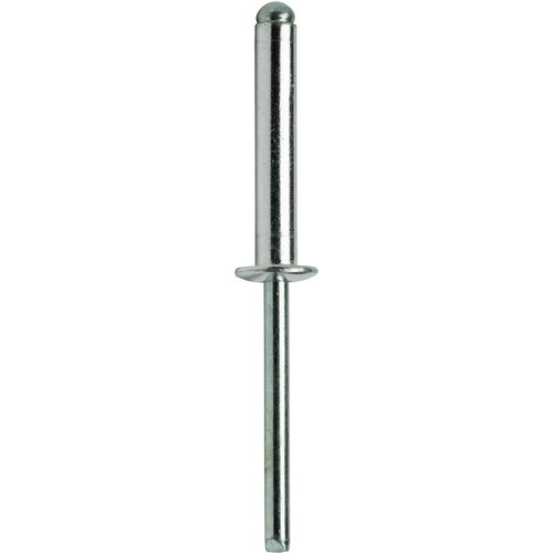Fastenere Pop Rivets - 3/16" x 1-1/4" (50 pcs) Heavy Duty, Open-End, Low Carbon Steel, Dome-Head Blind Rivets, Corrosion-Resistant & High Shear Strength, 6-22 Gap 1.250" - 1.375"