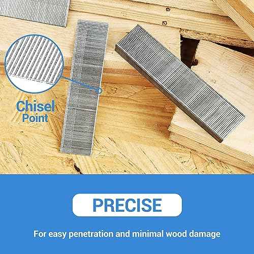 meite 18 Gauge Brad Nails, 2 Inch 18GA Brad Nails Galvanized Small Finishing Nail Gun Nails for Pneumatic, Electric Brad Nailer Gun (1,000 Counts)