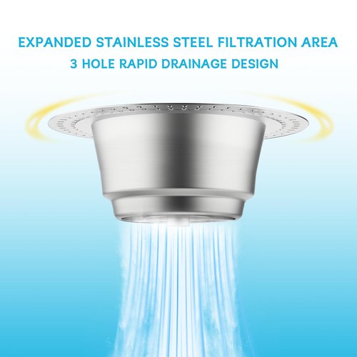 3 in 1 Kitchen Sink Drain Strainer, Upgraded Pop Up Kitchen Sink Stopper with Enlarged 304 Stainless Steel Anti-Clogging Food Catcher Basket Strainer, Fit US Standard 3-1/2'' Kitchen Sink Drain Hole