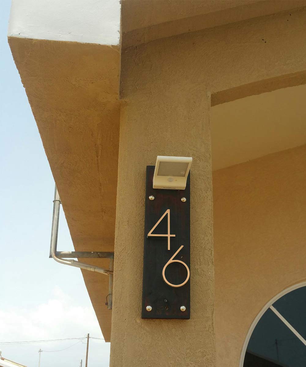 5’’ Floating House Number Modern House Numbers- zinc alloy Home Address Number with Exquisite Drawing Process-gold-Number 5