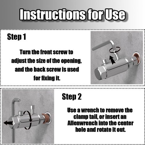 Broken Pipe Extractor Tool, Broken Bolt & Screw Remover, Extract Stripped Threads, Damaged Pipes and Faucet Valves, for 1/2”, 3/4”, 1” Pipes