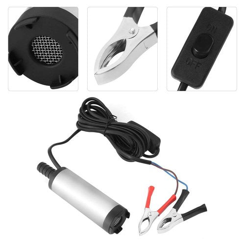 12V 3.8cm Stainless Steel Electric Pump, Fuel Pump Submersible Pump Oil Pump Pumping Machine 8500r/m