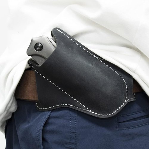 Multipurpose Folding Cutter Case Pu Leather Pocket Tool Belt Bag Sheath Organizers for Outdoor Camping