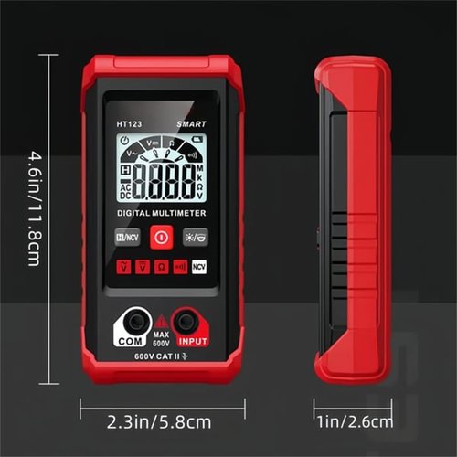Ifanycased Digital Multimeter, 3-in-1 Fully Automatic Anti-Burn Intelligent Digital Multimeter, Non Contact Voltage Tester Pen, Ht123 Smart Meter