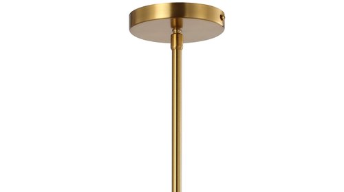 JONATHAN Y JYL9536A Homer 13" 1-Light Modern Industrial Iron LED Dome Pendant, Classic, Cottage, Farmhouse, Industrial, Rustic, Transitional, Office, Living Room, Kitchen, Foyer, Black/Brass Gold