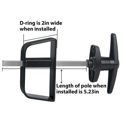 Shed Door Latch T-Handle Lock Kit with 5 Keys,BTEOBFY 5-1/2" Stem Storage Barn Shed Door Hardware Lock Set for Playhouses, Chicken Coops,Camper (Black)