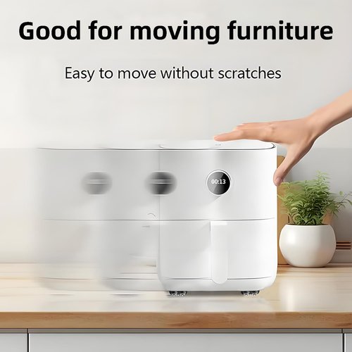 uadbau Appliance Slider, 8 Pack Self Adhesive Mini Caster Wheels, Appliance Rollers, 360° Swivel Universal Rollers, Appliance Sliders for Kitchen Appliances, for Coffee Maker, Countertop, Storage Box