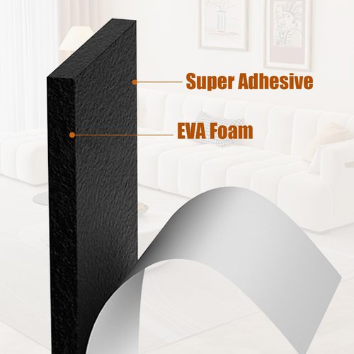 Furniture Wall Protectors,30Pcs EVA Foam Headboard Stoppers for Wall,Bed Stoppers for Headboard,Door Stop Wall Protector,Rectangular 10Pcs (20mm Thick)+12Pcs (3mm Thick) Rounded 8Pcs（10mm Thick）