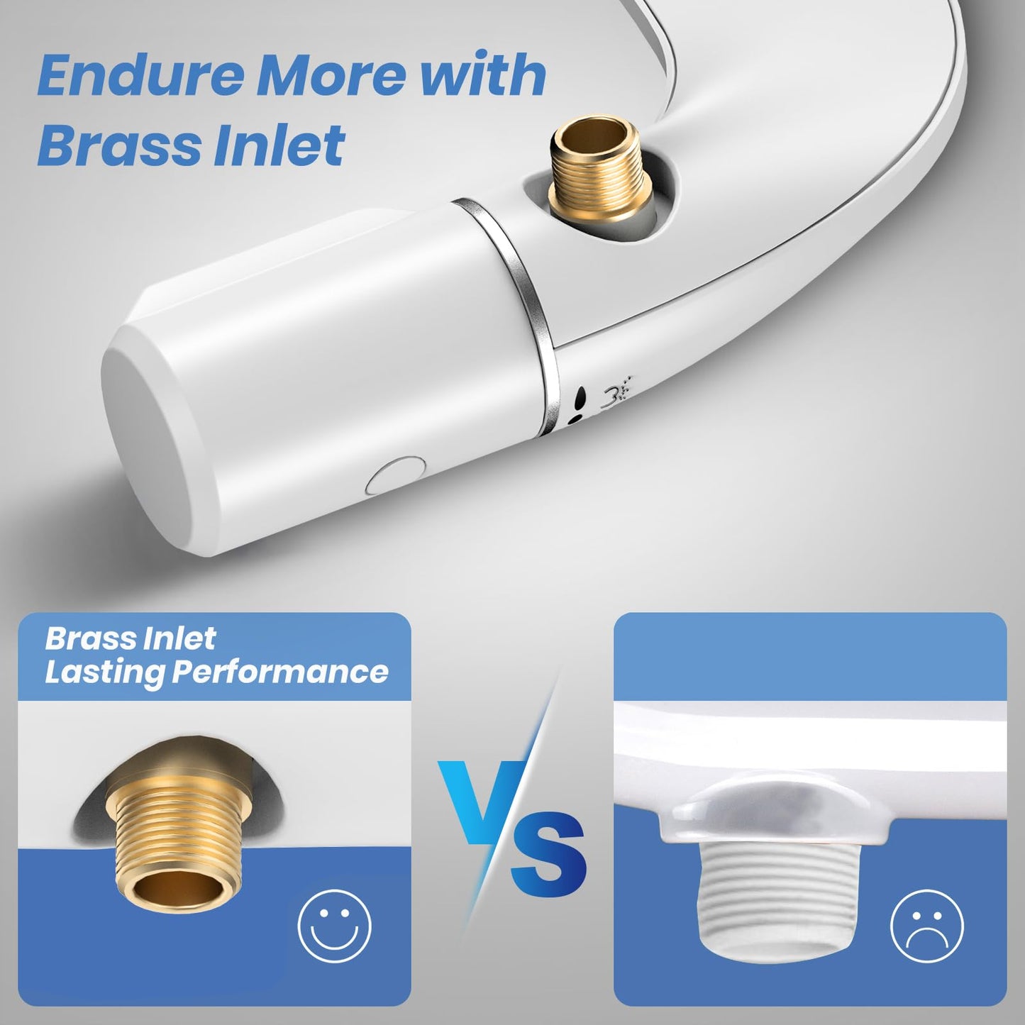 SHIKITEK Bidet Attachment for Existing Toilet Seats, Ultra-Slim, Non Electric, Dual Nozzle, Rear & Feminine Wash, Fresh Cold Water Sprayer, Badays Bedets Bedits Badette Bidgets, Silver