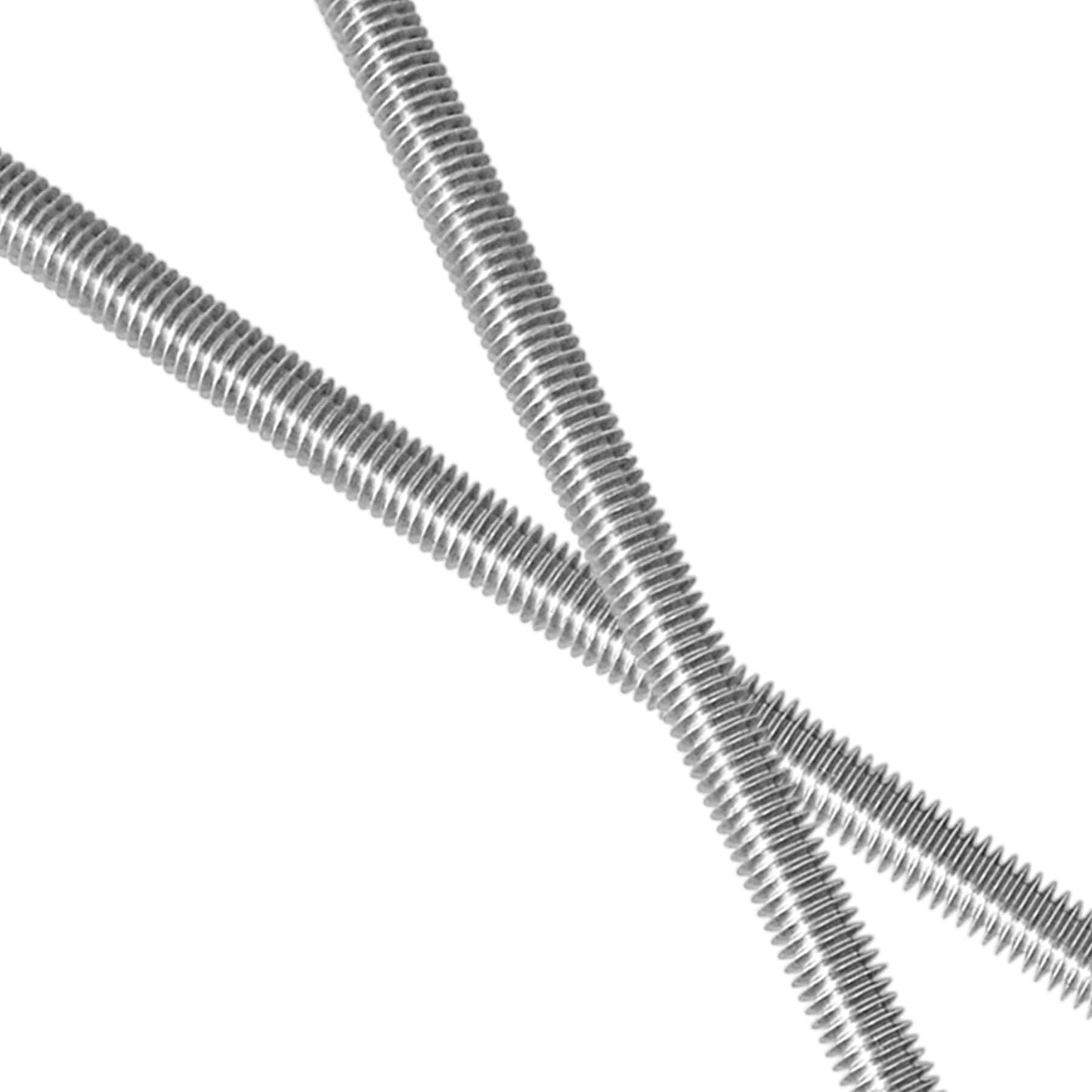 Qlvily 2 Packs 304 Stainless Steel 3/8"-16 Thread Fully Threaded Rods, 12" Length, Right Hand Threads