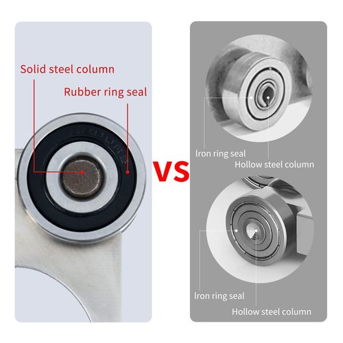 Fuperoo Wheel Trolley Assembly Rollers.Bearing Trolley Assembly.The top of The Trolley has Room for Set Screws, Allowing The use of a 1-5/8" high Strut Channel