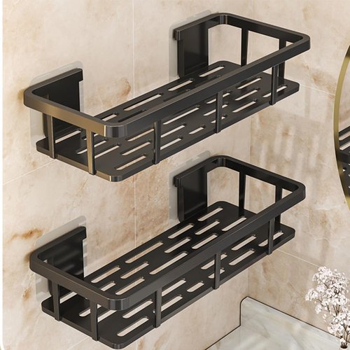 1pc Multipurpose Self - Adhesive Wall - Mounted Shelf: A Great Fit for Bathroom and Kitchen Storage Solutions