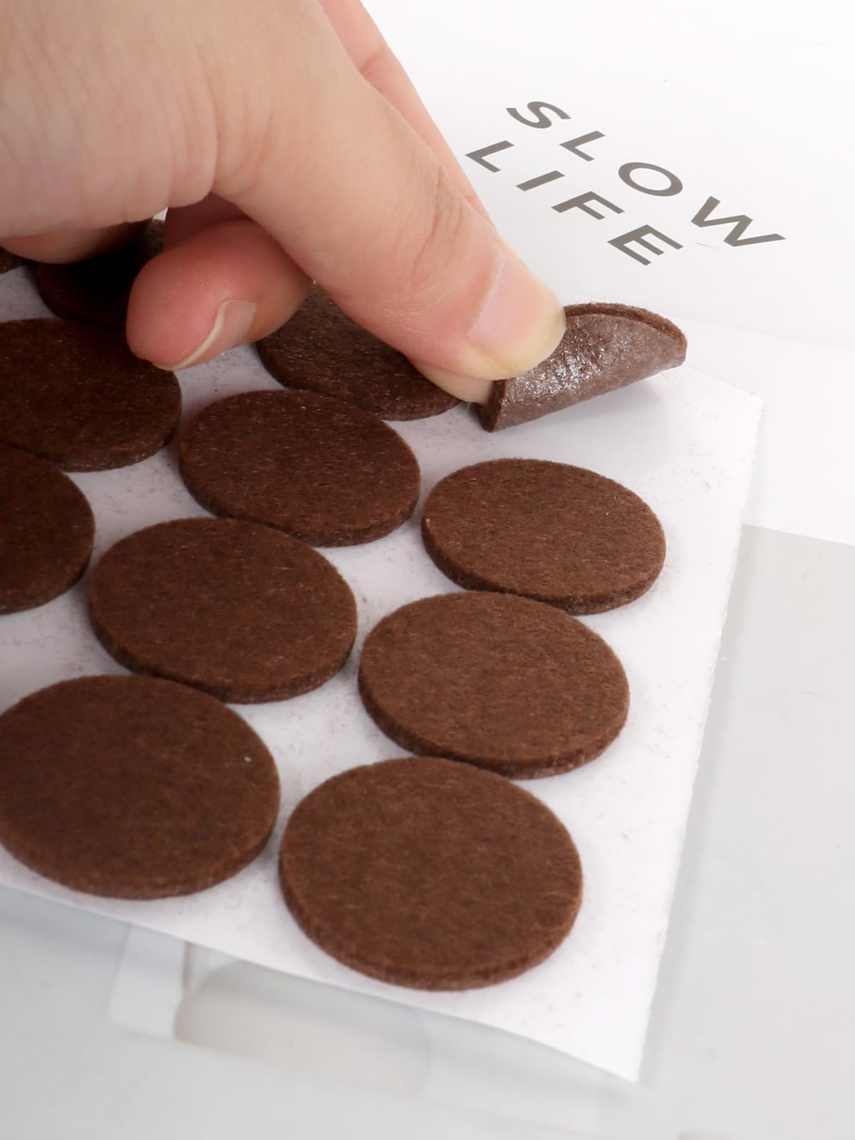 48 Pcs Dark Brown Felt Furniture Pads for Hardwood Floors, Round Furniture Pad, Floor Protector Pads for Furniture Protection