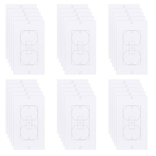 30 Pcs Wall Insulation Outlet Insulators Draft Sealers, Foam Insulation Pads Electrical Outlet Insulations Pads Compatible with Duplex Toggle Rocker Wall Plate Openings EVA Foam Gasket for Walls Light