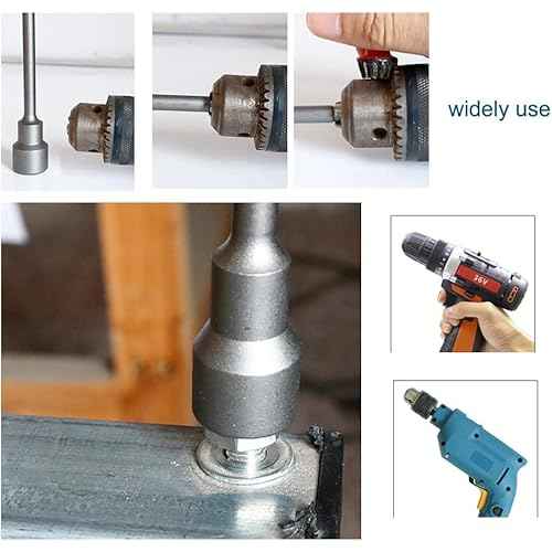 YXQ 8mm Impact Nut Driver Set 6 Inch Long Magnetic Nut Setter Driver Bits 1/4" Hex Shank to 5/16" Hex Socket Drill Bit Extension for Impact Drivers and Drills, 6-Piece