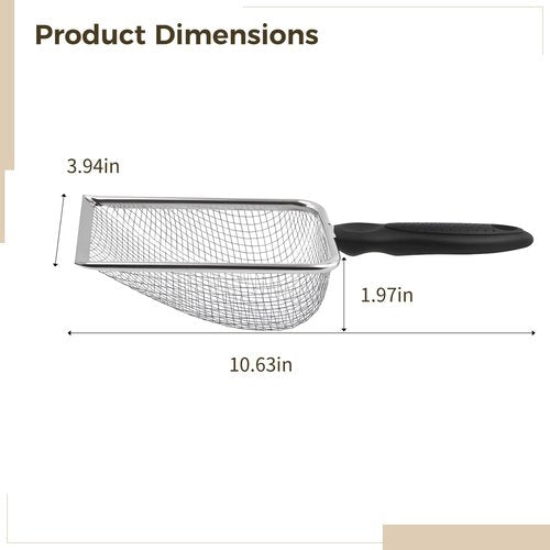 3 PCS Garden Soil Sieve with Handle, Sand Sifter Compost Sifters, 2 mm 3.8 mm 5 mm Stainless Steel Mesh Black Plastic Handle Gardening Tools