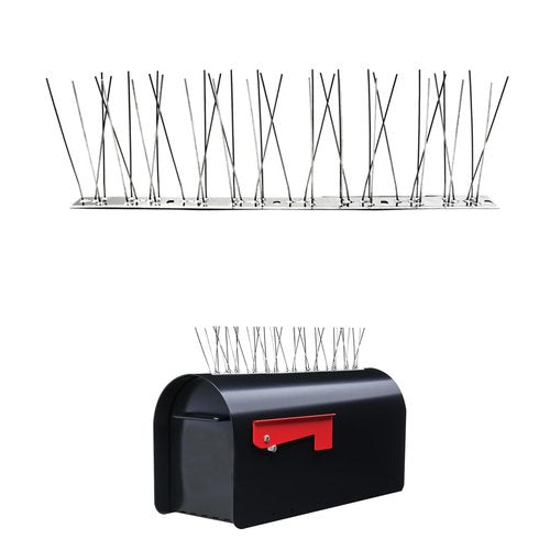 JUJINXIN 13 inch Mailbox Bird Spikes,Bird deterrents for Mailbox,Stainless Steel Magnetic Bird Spikes for use on Iron or Steel mailboxes. (2 pcs)