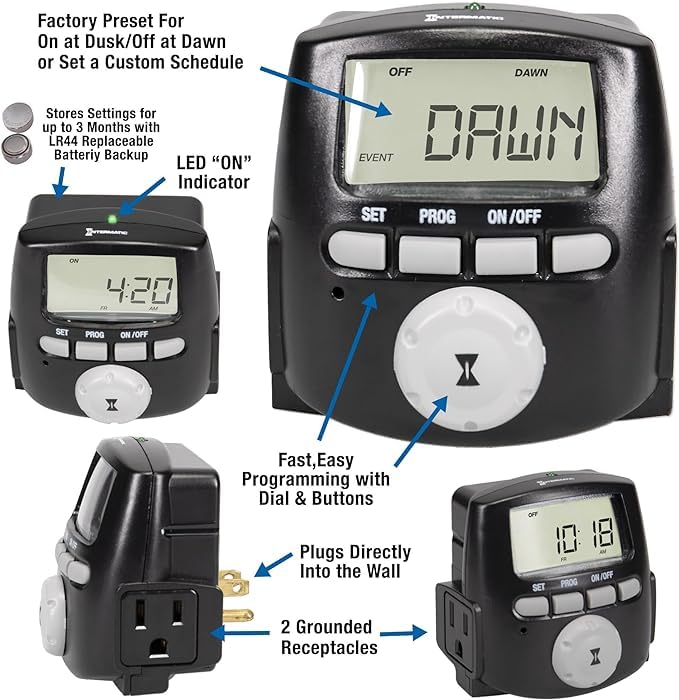 Intermatic Digital Astronomic Landscape Timer - Indoor/Outdoor Lighting Control