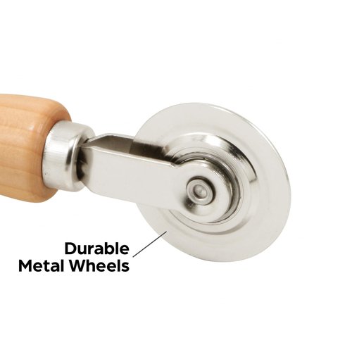 Prime-Line P 7505 Screen Rolling Tool – A Must Have Tool for Installing Window and Door Screens – Spline Roller with Wood Handle and Steel Wheels – Durable and Easy to Use (Single Pack)
