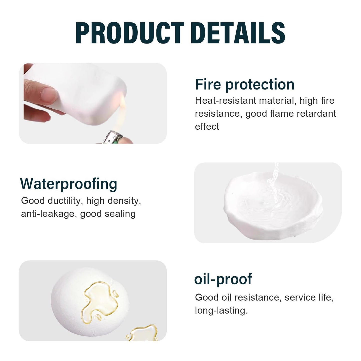 2026 Upgraded Repair Sealing Clay, Waterproof Sealant Mastic,Quick Mending Mud for Drain Connection, Wall Hole, Air Conditioning Hole Waterproof Seal Putty (4)