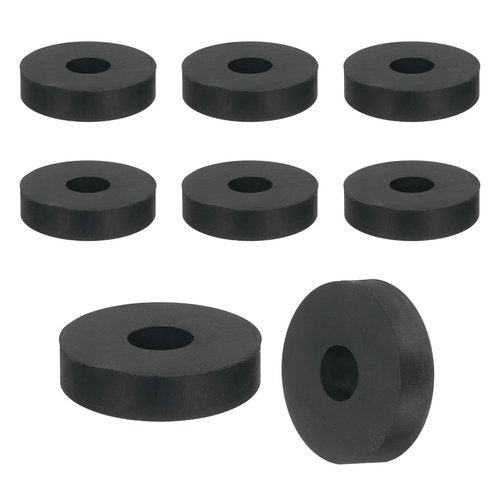 uxcell 18Pcs Thick Rubber Spacer, 1 Inch OD x 1/4 Inch ID x 1/4 Inch Thickness Round Rubber Bushings Anti Vibration Flat Spacer Washers for Home Industrial Machinery