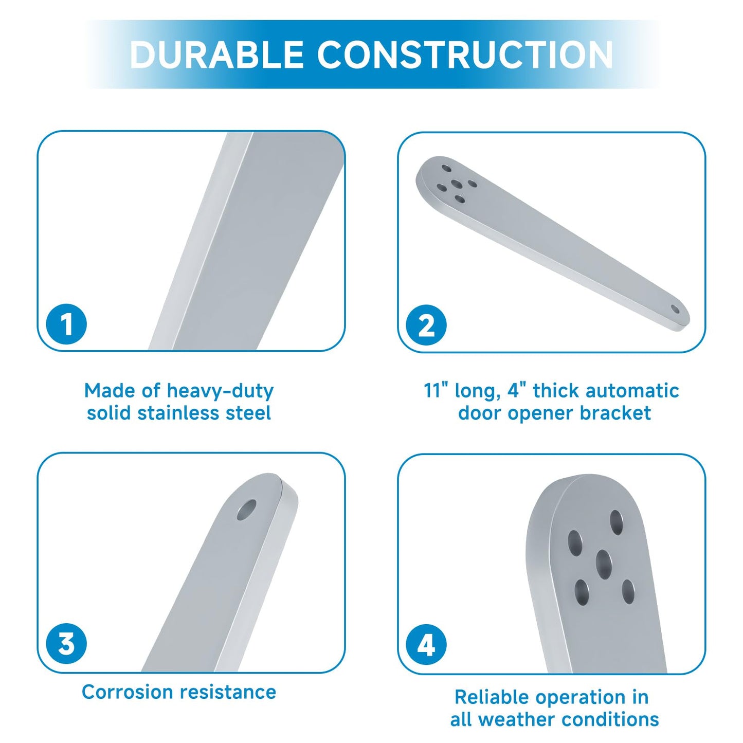 Cutetool FM148 Push to Open Gate Bracket Compatible with Mighty Mule Automatic Gate Openers, Heavy-Duty Solid Steel Electric Gate Opener Mounting Bracket