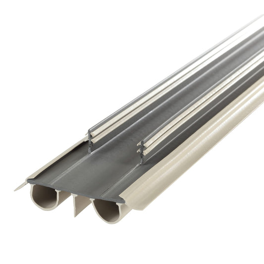 M-D Building Products 43820 Vinyl Concealed Kerf/Channel Fit Under Door Seal, Easy-to-Install Draft Stopper, Energy-Saving Door Insulation, Noise Reduction, Ideal for Home (36 Inch, Beige)