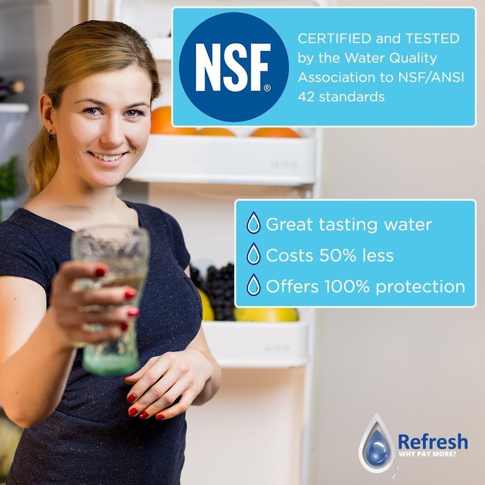 Refresh R-9006 Replacement Refrigerator Water Filter for UFK8001 / WF295 / WSM-2